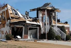 Fire-Damaged House